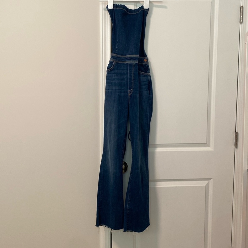 Mother Denim Square Neckline Tie Back Jumpsuit